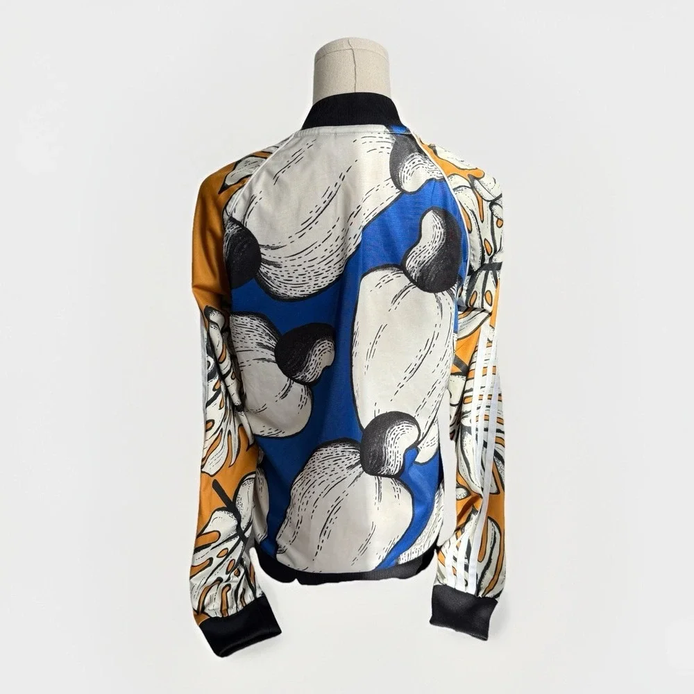 ADIDAS Originals x Farm Rio Superstar Firebird Leaf Track Jacket Size S DH3053 - Picture 3 of 10